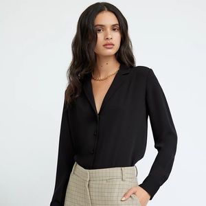 NWT Aritzia Black Tulum Blouse